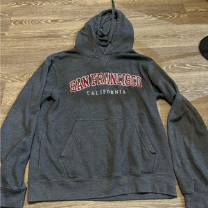 San Francisco California Embroidered Spell Out Hoodie Grunge STREETWEAR Y2K Punk
